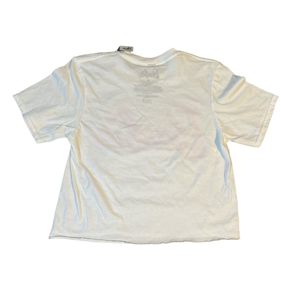Juniors' Barbie Classic Logo Cropped Graphic Tee nwt small - Picture 3 of 4